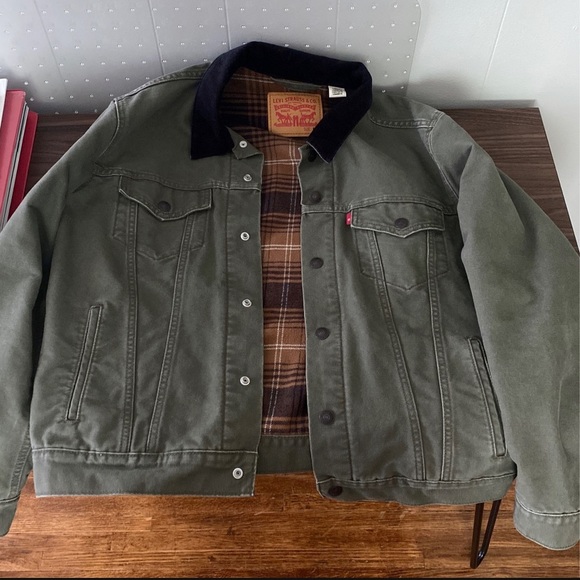 Levi’s green denim Trucker Jacket, medium - Picture 4 of 4